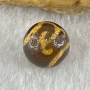 Natural Powerful Tibetan Old Oily Agate Ruyi Dzi Bead Heavenly Master (Tian Zhu) 如意天珠 1.56g 10.4 by 10.5mm - Huangs Jadeite and Jewelry Pte Ltd