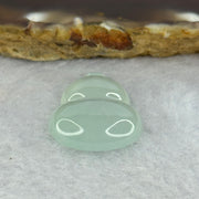 Type A Icy Faint Sky Blue Jadeite Hulu Setting stone 4.48g 23.5 by 18.4 by 5.9mm - Huangs Jadeite and Jewelry Pte Ltd