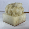 Antique Highly Translucent Near White with Slight Yellow and Grey Nephrite Dragon Seal 2,439.8g 103.5 by 103.7 by 118.2g with Old Zitan Box Total 3,202.8g 136.8 by 137.2 by 168.0mm - Huangs Jadeite and Jewelry Pte Ltd