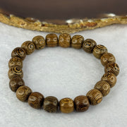 Natural Wenge Wooden Beads Bracelets 天然鸡翅木手链 9.37 16.5cm 10.3mm 21 Beads - Huangs Jadeite and Jewelry Pte Ltd
