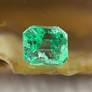 Natural Colombia Green Emerald (Beryl) Cut-Cornered Rectangular step cut 0.85ct 5.3 by 4.9 by 4.4mm - Huangs Jadeite and Jewelry Pte Ltd