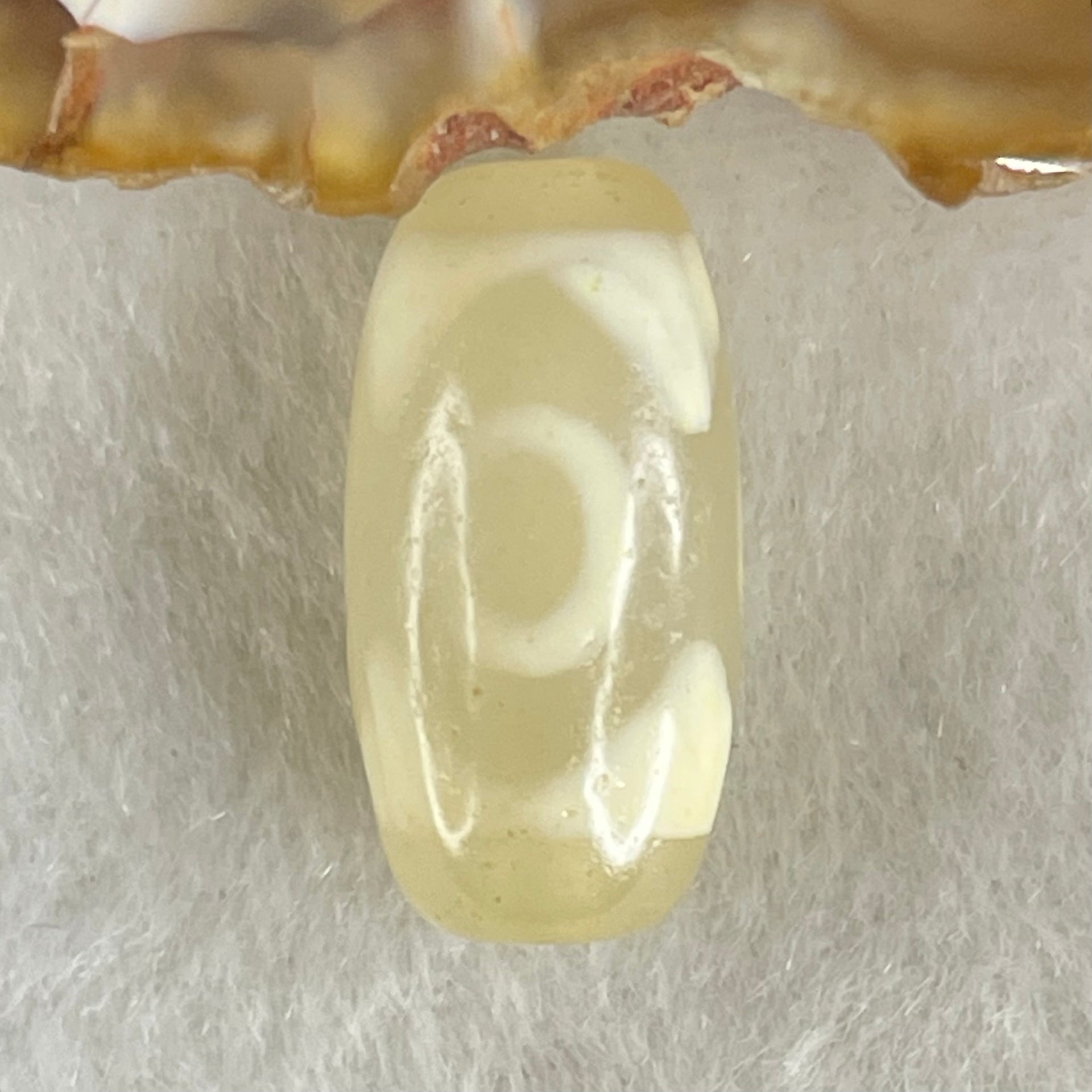 Natural Powerful Tibetan Old Oily Agate 3 Eyes Dzi Bead Heavenly Master (Tian Zhu) 三眼天诛 2.84g 19.3 by 10.1mm - Huangs Jadeite and Jewelry Pte Ltd