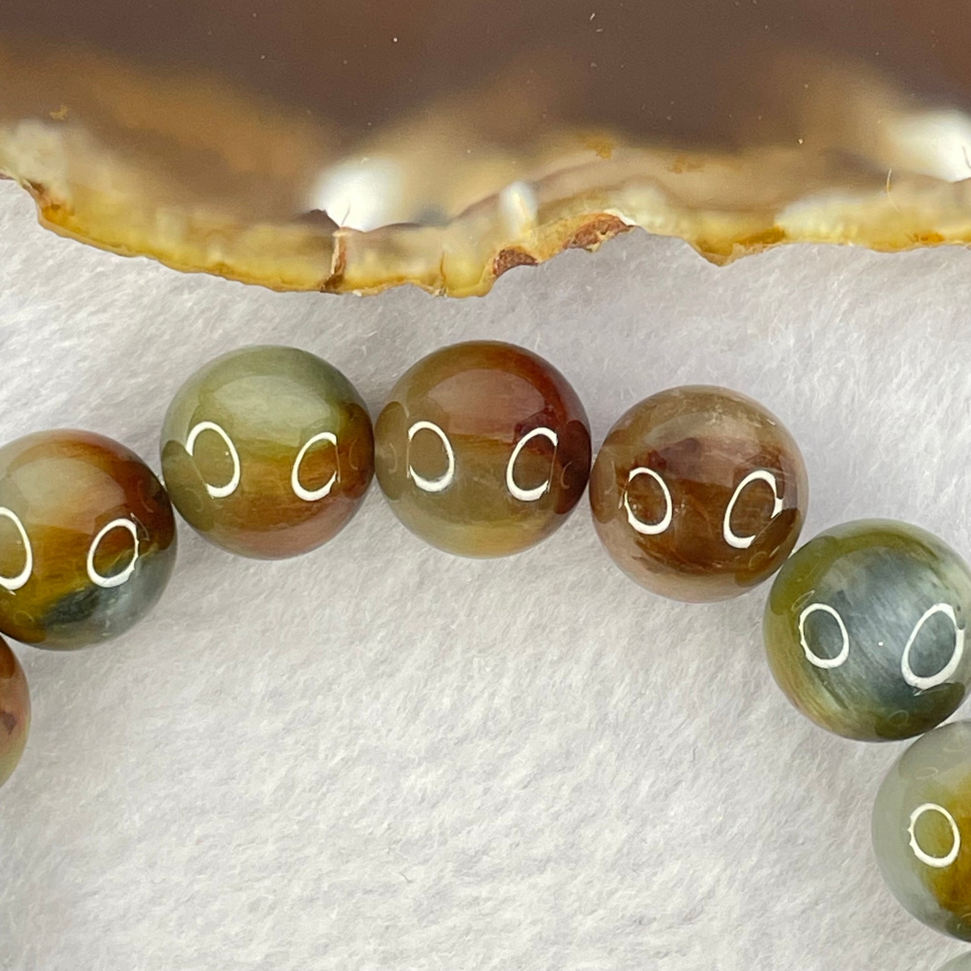 Good Grade Natural Blue Rutilated Quartz Bracelet 43.79g 18cm 12.6mm 17 Beads - Huangs Jadeite and Jewelry Pte Ltd