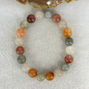 Above Average Grade Natural Muti Colour Rabbit Hair Rutilated Quartz Beads Bracelet 25.24g 16.5mm 9.9mm 20 Beads - Huangs Jadeite and Jewelry Pte Ltd