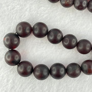 Natural Dark Red Medicine Amber Beads Necklace 天然红药琥珀项链  35.36g 56cm 9.0 - 12.0mm 56 Beads - Huangs Jadeite and Jewelry Pte Ltd