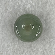 Type A Grey Jadeite Ping An Kou Donut Charm Pendant 3.28g 15.6 by 6.7mm - Huangs Jadeite and Jewelry Pte Ltd