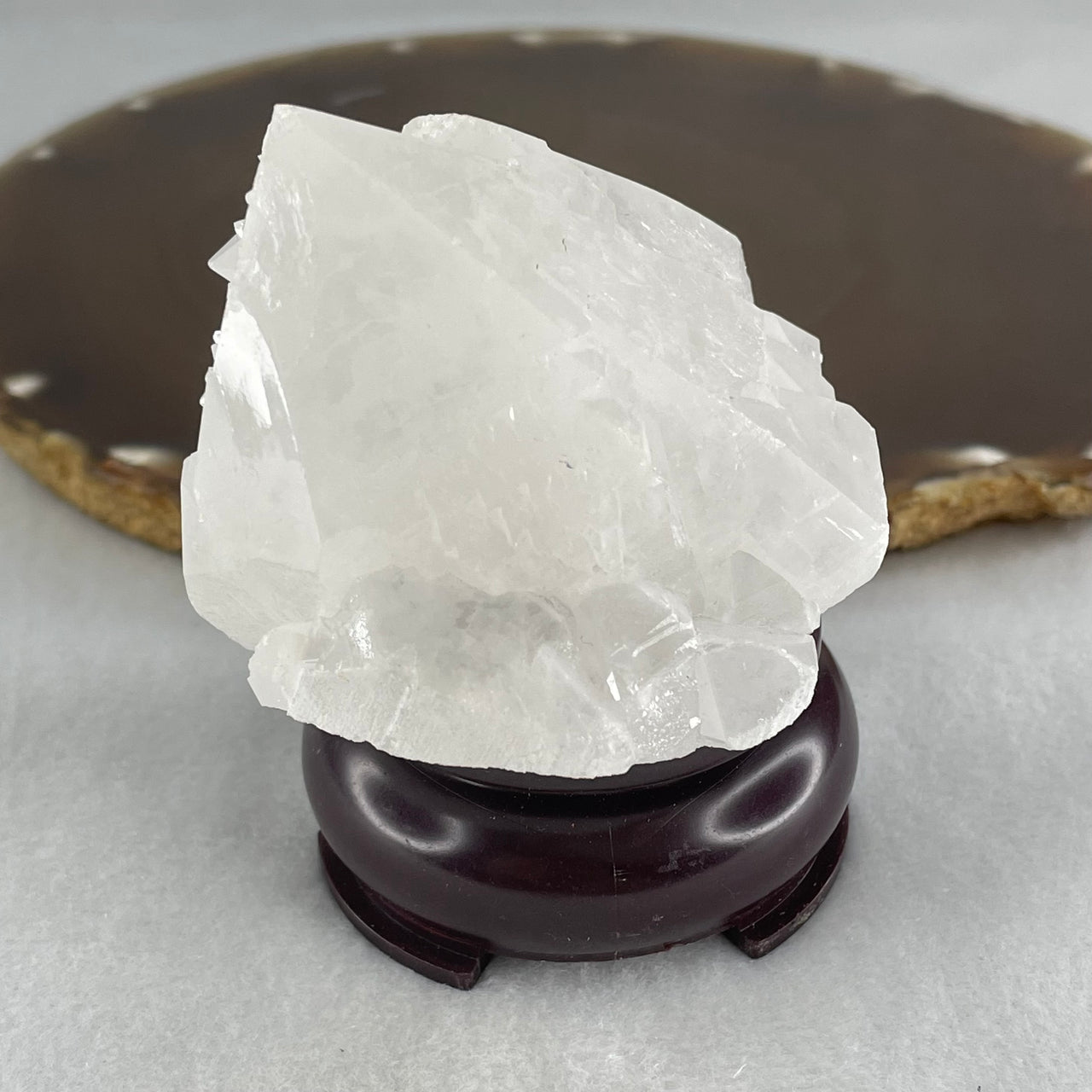 Natural Milky White Quartz Display 161.08g 58.2 by 48.5 by 69.0mm - Huangs Jadeite and Jewelry Pte Ltd