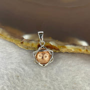 Meteorite in 925 Sliver Pendent (Rose Gold Color) 3.20g 14.1 by 13.2 by 8.0 mm - Huangs Jadeite and Jewelry Pte Ltd
