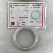 Natural Type A Light Lavender with Green Jadeite Bangle 59.36g Inner Diameter 55.4mm 12.0 by 9.8mm (Close to Perfect) - Huangs Jadeite and Jewelry Pte Ltd