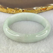 Type A Lavender and Green Jadeite Oval Bangle Internal Diameter 51.4mm 43.39g 13.1 by 7.2mm (Very Slight Internal Lines) - Huangs Jadeite and Jewelry Pte Ltd
