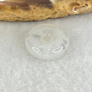 Type A Icy White Jadeite Ping An Kou Donut Charm Pendant 2.22g 14.4 by 5.0mm - Huangs Jadeite and Jewelry Pte Ltd