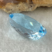 Natural Sky Blue Topaz Oval Shape 23.16ct 20.2 by 14.3 by 9.5mm - Huangs Jadeite and Jewelry Pte Ltd