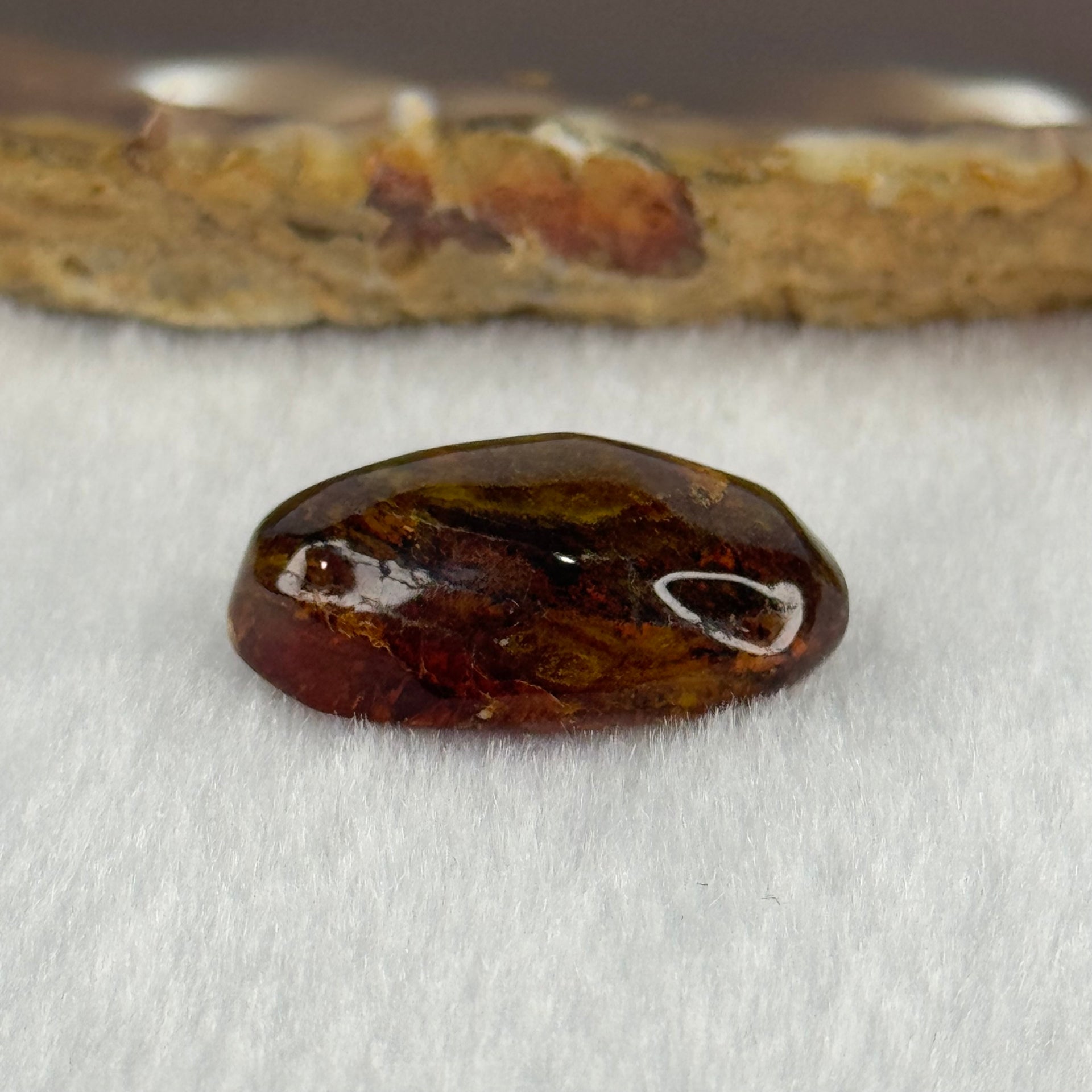 Natural Amber Stone for Setting 1.47g 22.4 by 14.1 by 7.8mm - Huangs Jadeite and Jewelry Pte Ltd