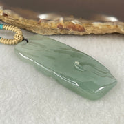 Type A Semi Icy Blueish Green Jadeite Gui Ren Benefactor Pendant 17.27g 48.5 by 19.6 by 7.7mm - Huangs Jadeite and Jewelry Pte Ltd