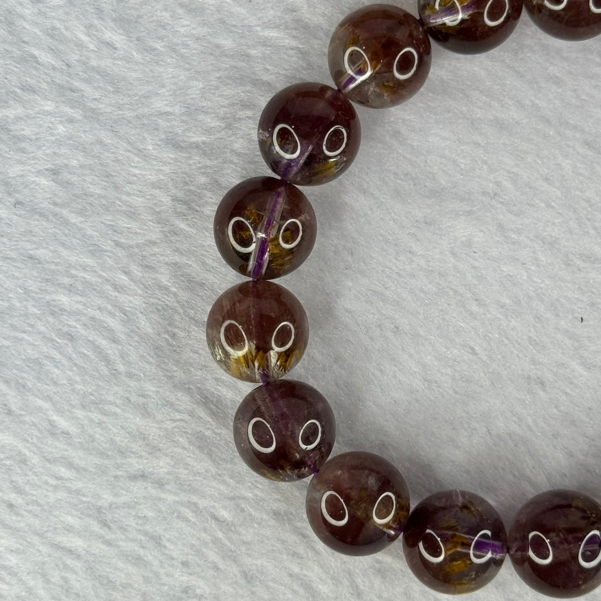 Very Good Grade Natural Auralite 23 Bracelet 天然激光23手链 42.67g 18cm 12.7mm 17 Beads - Huangs Jadeite and Jewelry Pte Ltd