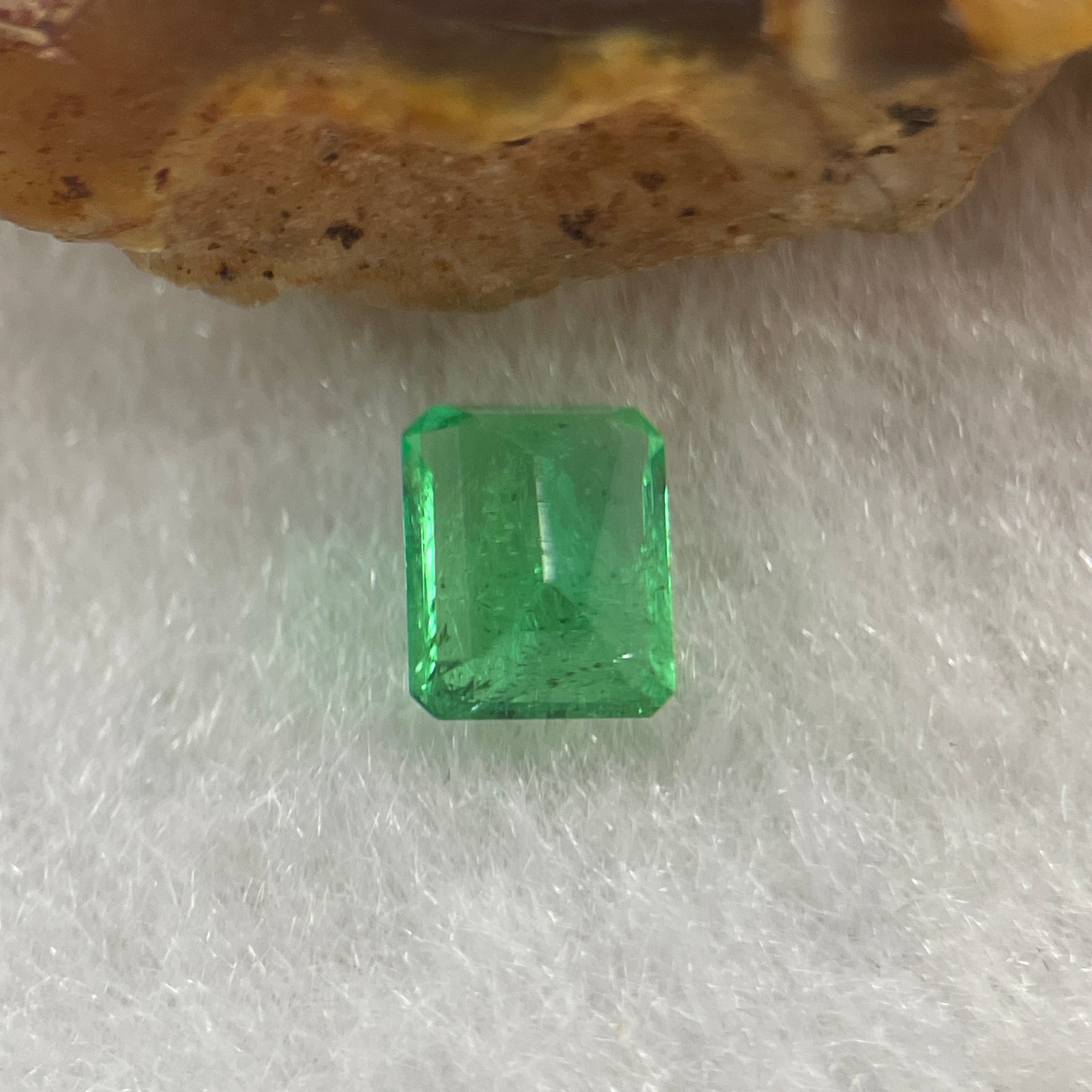 Natural Colombia Green Emerald (Beryl) Cut-Cornered Rectangular step cut 0.67ct 5.8 by 4.9 by 3.7mm - Huangs Jadeite and Jewelry Pte Ltd