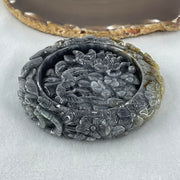 Type A Wuji Grey with Brown Jadeite Bird with Prosperity Flowers and Ruyi Bangle Inner Diameter 58.4mm 14.1 by 13.5mm and Pendant 56.5 by 14.4mm Total Weight 192.46g - Huangs Jadeite and Jewelry Pte Ltd