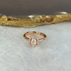 Natural Morganite in 925 Sliver in Rose Gold Color Ring (Adjustable Size) 1.76g 5.7 by 3.9 by 2.7mm - Huangs Jadeite and Jewelry Pte Ltd