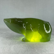Natural Dark Green Serpentine Polar Bear Display 1991.7g 195.0 by 87.1 by 95.0mm - Huangs Jadeite and Jewelry Pte Ltd