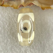 Natural Powerful Tibetan Old Oily Agate 3 Eyes Dzi Bead Heavenly Master (Tian Zhu) 三眼天诛 2.60g 19.9 by 9.6mm - Huangs Jadeite and Jewelry Pte Ltd