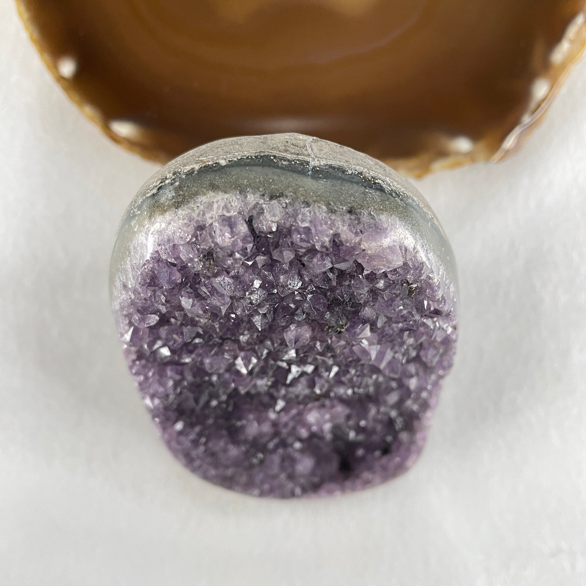 Natural Amethyst Rough Irregular Shaped Display 598.6g 72.8 by 80.3 by 90.0mm - Huangs Jadeite and Jewelry Pte Ltd