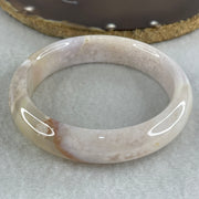 Natural Pink with Purple Flower Agate Set Bangle 146.60g Inner Diameter 57.0mm 14.0 by 7.8mm (Perfect) - Huangs Jadeite and Jewelry Pte Ltd