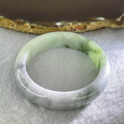 Type A Lavender with Green and Wuji Grey Piao Hua Jadeite Bangle Internal Diameter 55.5mm 41.59g 12.0 by 7.3mm (External Line) - Huangs Jadeite and Jewelry Pte Ltd