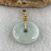 Natural Type A Light Green Jadeite Ping An Kou Pendant | Plump Jade Peace Disc Talisman (6.39g | 21.6 x 6.1mm) - Huangs Jadeite and Jewelry Pte Ltd
