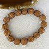 Natural Wild Australian Sandalwood 檀香 Om Mani Padme Hum Beads Bracelet 16.39g 11.8mm 5 Beads / 14.1 mm 1 Beads - Huangs Jadeite and Jewelry Pte Ltd
