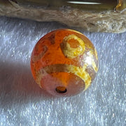 Natural Powerful Tibetan Old Oily Agate 3 Eyed Dharma Vajra Dzi Bead Heavenly Master (Tian Zhu) 三眼金刚杵天珠 1.44g 10.2 by 10.3mm - Huangs Jadeite and Jewelry Pte Ltd