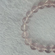 Natural Rose Quartz Beads Bracelet 天然玫瑰石英珠手链 26.62g 17.5cm 9.9mm 21 Beads - Huangs Jadeite and Jewelry Pte Ltd