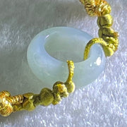 Type A Blueish Green Jadeite Ping An Kou String Bracelet 2.70g 14.9 by 5.6mm - Huangs Jadeite and Jewelry Pte Ltd