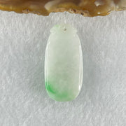 Type A Faint Lavender Green with Apple Green Vein Jadeite Melon Pendant 5.74g 27.0 by 13.1 by 8.4mm - Huangs Jadeite and Jewelry Pte Ltd