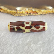 Natural Powerful Tibetan Old Oily Agate 5 Eyes Lightning Dzi Bead Heavenly Master (Tian Zhu) 五眼闪电天珠 8.26g 37.3 by 11.9mm - Huangs Jadeite and Jewelry Pte Ltd