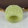 Natural Light Green Nephrite Dragon Ring 71.87g 25.7 by 13.9mm US12.5/HK28 - Huangs Jadeite and Jewelry Pte Ltd