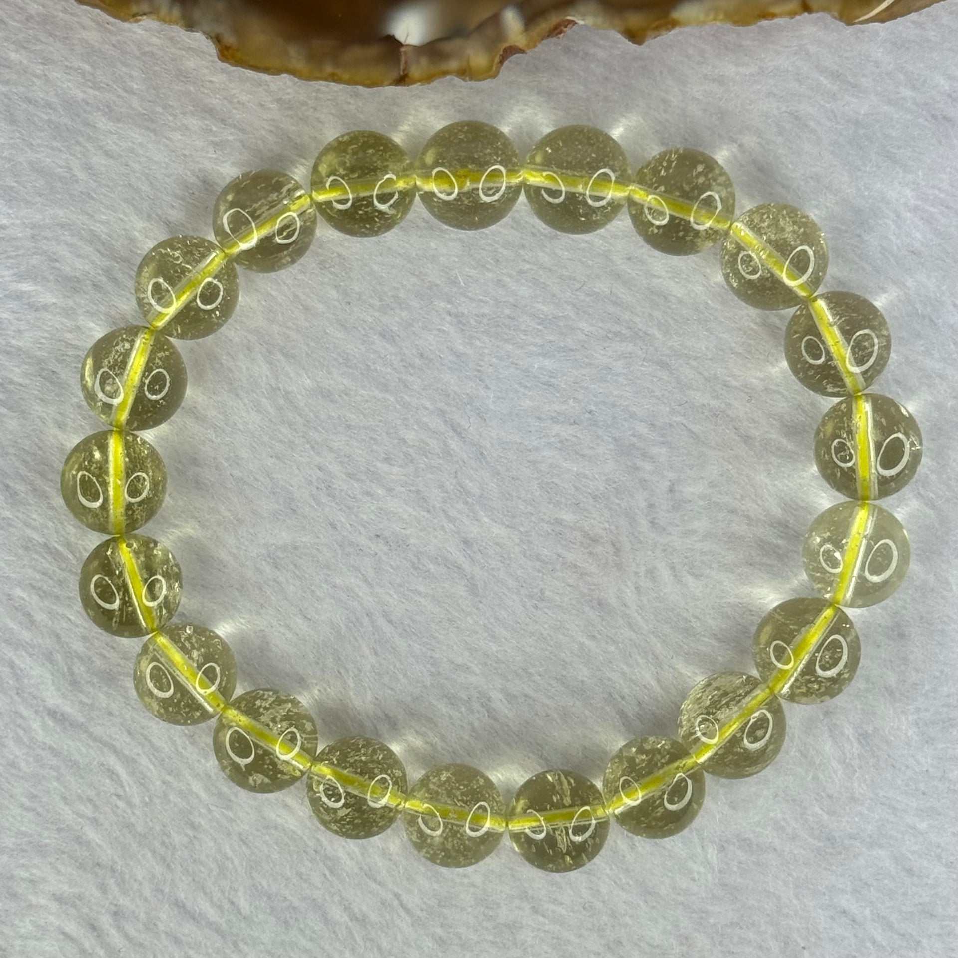 Natural Libyan Moldavite Meteorite Crystal Beads Bracelet 天然利比亚陨石手链 21.73g 17.5cm 9.9mm 21 Beads - Huangs Jadeite and Jewelry Pte Ltd
