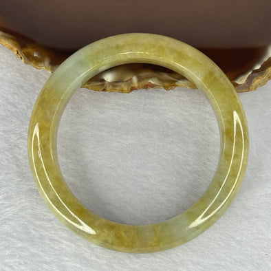 Type A Yellow Brown with Green Bangle 64.97g 72.6 by 9.4 mm Internal Diameter 54.5 mm (Internal Lines) - Huangs Jadeite and Jewelry Pte Ltd