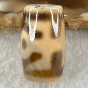 Natural Powerful Tibetan Old Oily Agate Patina Guiren Tairen Human Dzi Bead Totem Amulet Heavenly Master (Tian Zhu) 贵人天诛 4.82g 19.8 by 11.8mm - Huangs Jadeite and Jewelry Pte Ltd