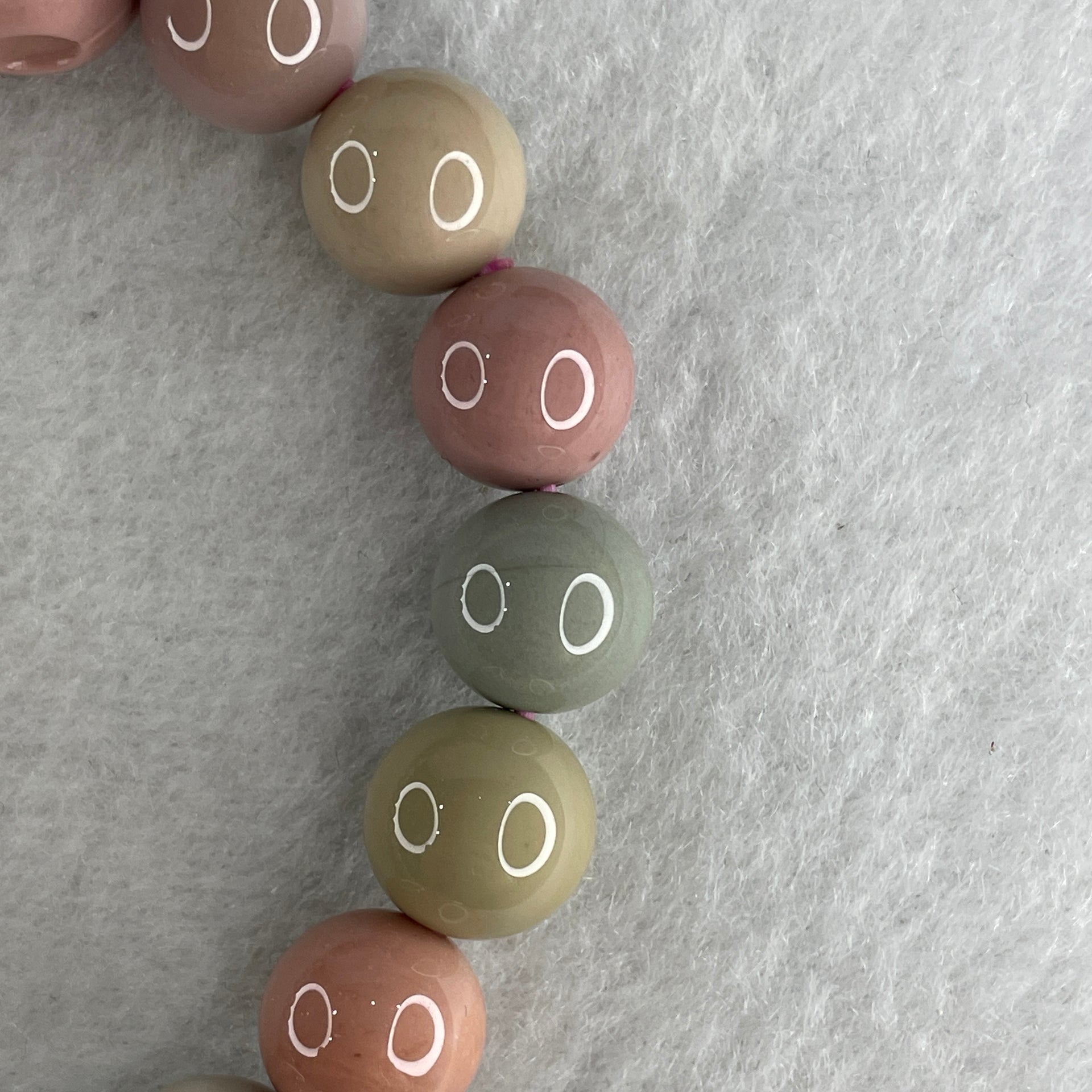 Natural Alashan Agate Pastels Pink Beads with Rabbit Charm Bracelet 32.34g 10.8mm 17Beads - Huangs Jadeite and Jewelry Pte Ltd