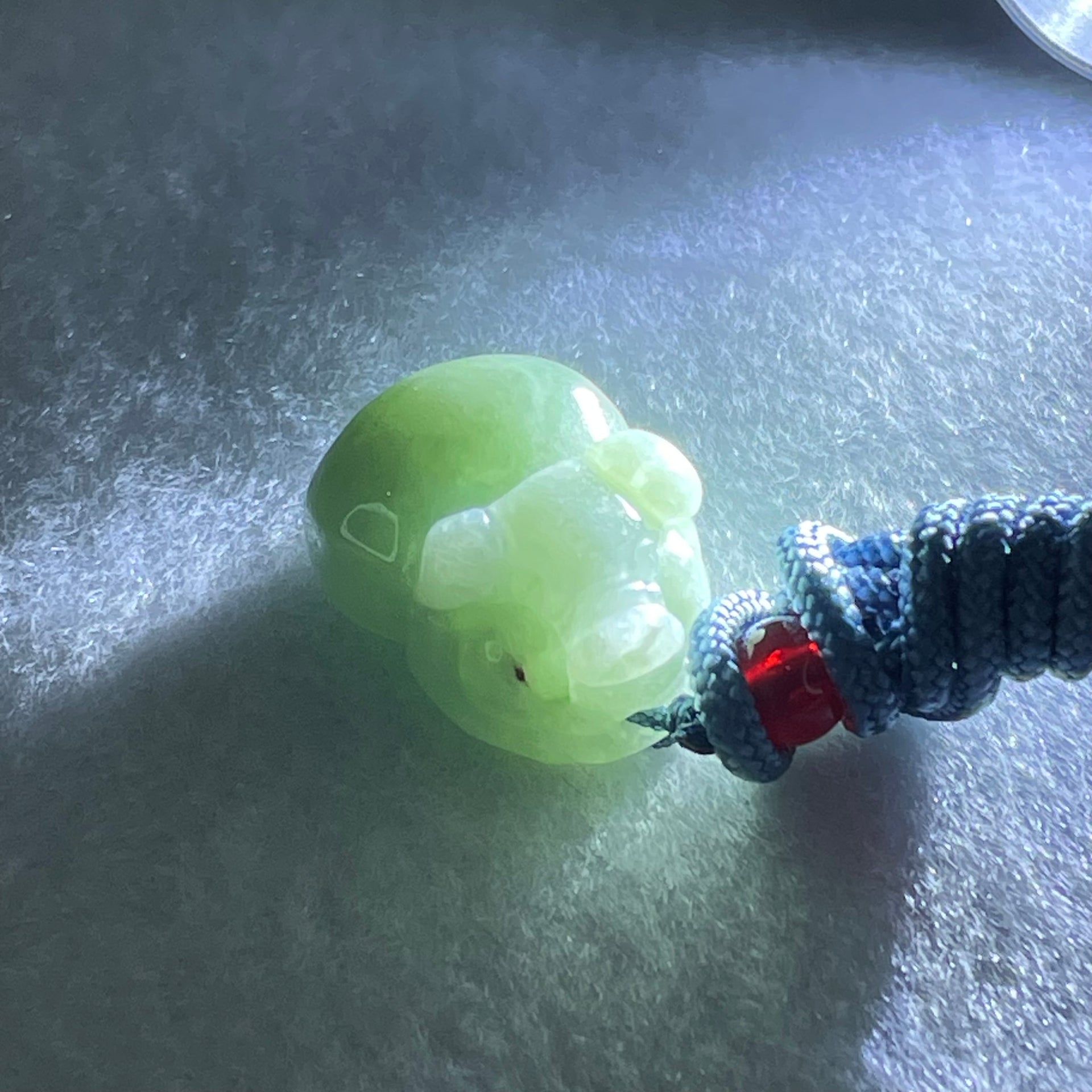 Type A Green Jadeite Pig Pendant 10.29g 21.7 by 16.9 by 11.8mm - Huangs Jadeite and Jewelry Pte Ltd