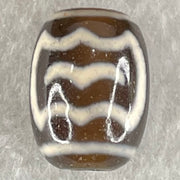 Natural Powerful Tibetan Old Oily Agate Double Garuda Dzi Bead Heavenly Master (Tian Zhu) 3.96g 16.9 by 12.2mm - Huangs Jadeite and Jewelry Pte Ltd