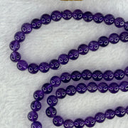 Good Grade Natural Amethyst Necklace 40.42g 54cm 7.3mm 79 Beads - Huangs Jadeite and Jewelry Pte Ltd