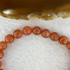 Good Grade Natural Sunstone, Heliolite and Aventurine Feldapar Beads Bracelet 天然金太阳日光石珠手链 17.14g 15.5 cm 8.4 mm 23 Beads - Huangs Jadeite and Jewelry Pte Ltd