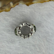 Natural Czech Republic Moldavite Meteorite Crystal in S925 Sliver Bracelet Charm 2.43g 15.1 by 11.9 by 9.4 / 6.7 by 3.8 by 2.0mm - Huangs Jadeite and Jewelry Pte Ltd