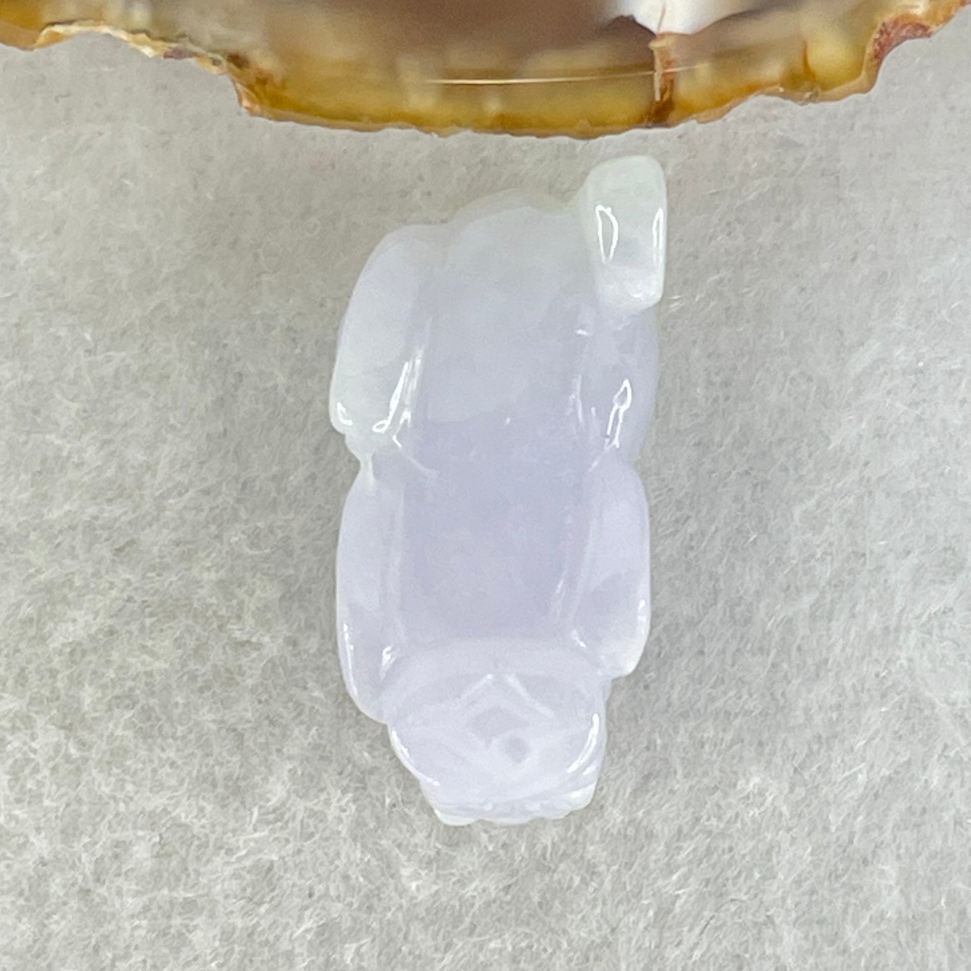 Type A Full Lavender Jadeite Pixiu Pendant Charm 6.44g 25.6 by 12.9 by 10.2mm - Huangs Jadeite and Jewelry Pte Ltd