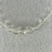Natural Clear Quartz Beads with Inscription Bracelet 17.93 15.5cm 8.4mm 23 Beads - Huangs Jadeite and Jewelry Pte Ltd