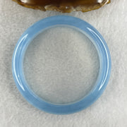 Certified Above Average Natural Sky Blue Aquamarine Bangle 59.31g Inner Diameter 61.9mm 15.5 by 8.4mm ( Close to Perfect) - Huangs Jadeite and Jewelry Pte Ltd