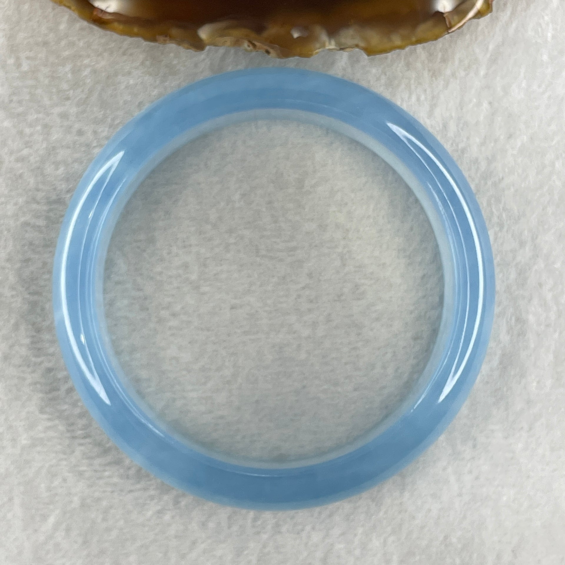 Certified Above Average Natural Sky Blue Aquamarine Bangle 59.31g Inner Diameter 61.9mm 15.5 by 8.4mm ( Close to Perfect) - Huangs Jadeite and Jewelry Pte Ltd