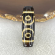 Natural Powerful Tibetan Old Oily Agate 7 Eyes Dzi Bead Heavenly Master (Tian Zhu) 七眼天诛 11.03g 39.4 by 13.3mm - Huangs Jadeite and Jewelry Pte Ltd