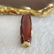 Natural Powerful Tibetan Old Oily Agate Guan Yin Dzi Bead Heavenly Master (Tian Zhu) 观音天珠 8.69g 38.0 by 12.1mm - Huangs Jadeite and Jewelry Pte Ltd